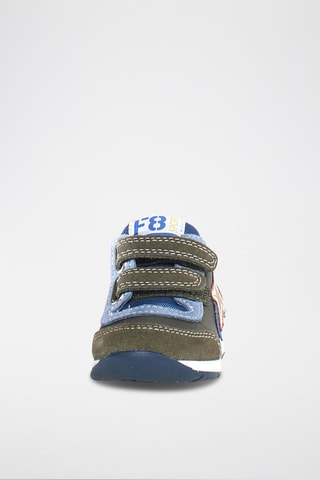 Leren Sneakers New Ferdi - Blauw en Kaki