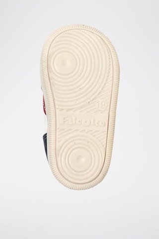 Leren Sneakers Klip - Wit en Marineblauw