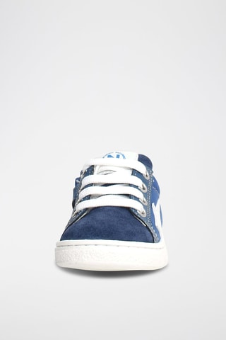 Baskets en cuir de veau Pinn - Bleu et blanc