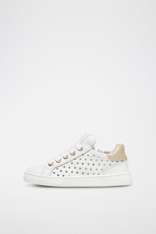 Baskets en cuir Saevel - Blanc et doré