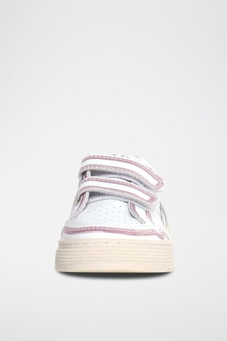 Baskets en cuir Ariton - Blanc et rose