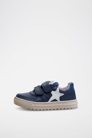 Baskets en cuir - Bleu marine