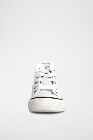 Baskets montantes en cuir  de veau - Blanc