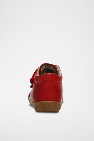 Baskets fourrées en cuir de veau - Rouge