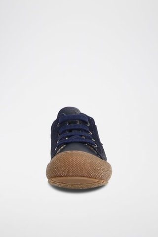 Baskets fourrées en cuir nappa - Bleu marine