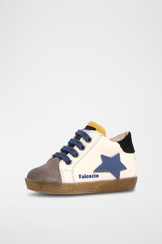 Baskets en cuir - Gris foncé et blanc