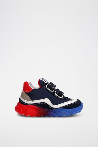 Baskets en nubuck Amantea - Bleu marine