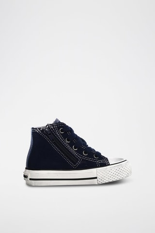 Baskets montantes en cuir Ylfas - Bleu marine