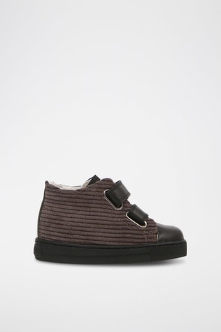 Baskets en cuir Michael - Anthracite et noir