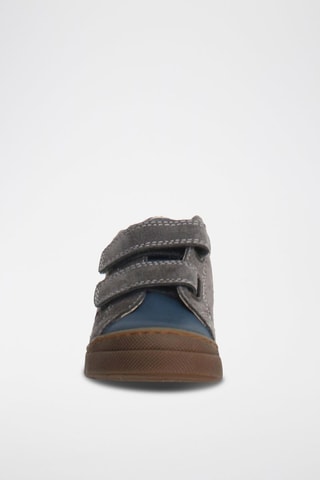 Baskets en cuir Gazer VL - Indigo et anthracite