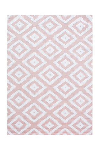 Tapis Plus - Rose et blanc
