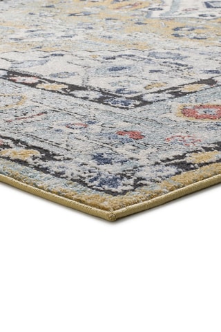 Tapis Mabel - Bleu clair et jaune