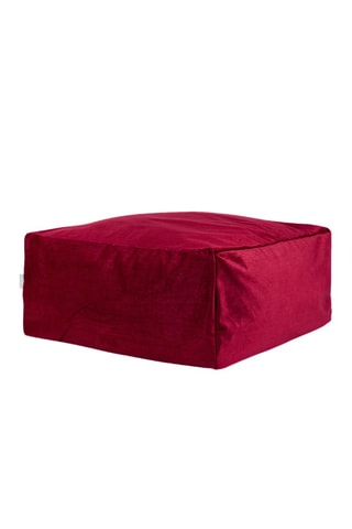 Pouf Velvet Corso - 50 x 50 x 25 cm - Bordeaux
