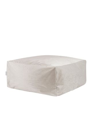 Pouf Velvet Corso - 50 x 50 x 25 cm - Gris clair