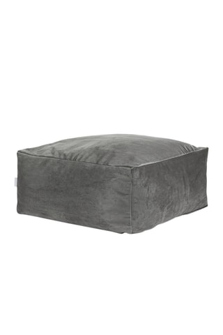 Pouf Velvet Corso - 50 x 50 x 25 cm - Gris foncé