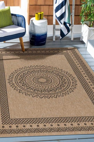 Tapete Dhaka 8714 -  Bege e preto