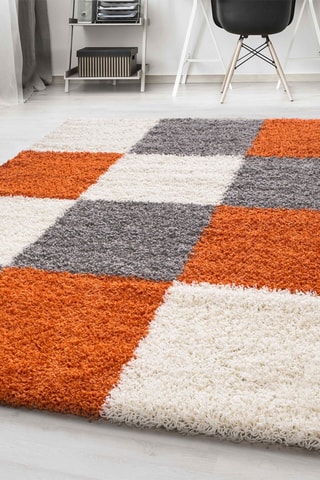 Tapis Life 1501 - Gris et orange