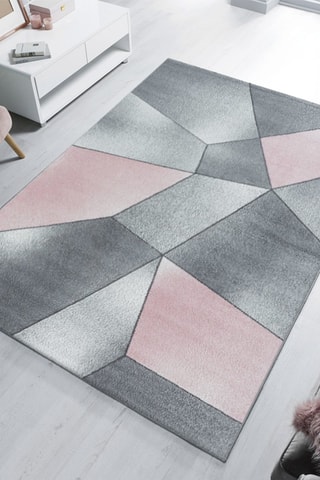 Tapis Beta 1120 - Gris et rose