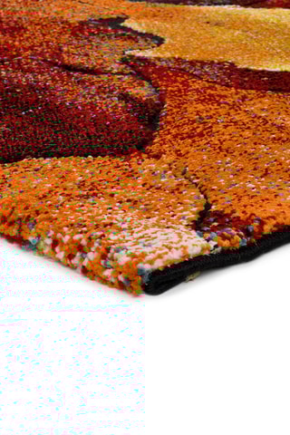 Tapis Koby - Orange et bordeaux