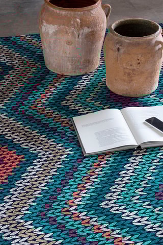 Tapis Punto - Turquoise et violet