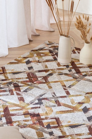 Tapis Bliere - Bordeaux et jaune