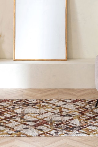 Tapis Bliere - Bordeaux et jaune