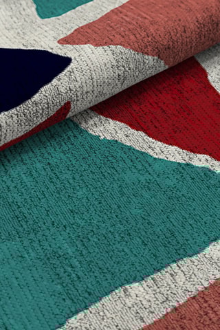 Tapis Adame - Bleu foncé et bordeaux