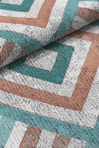 Tapis Tihua - Bleu et rose