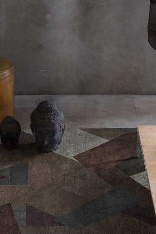 Tapis Tinza - Marron et blanc