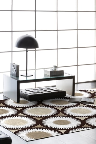 Tapis Garda-417 - Blanc et marron