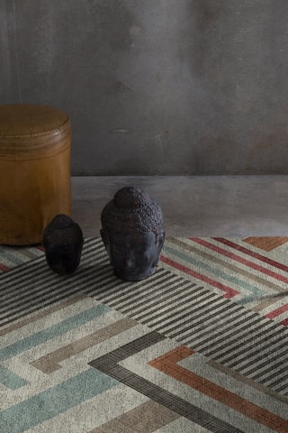 Tapis Blok - Blanc et rouge