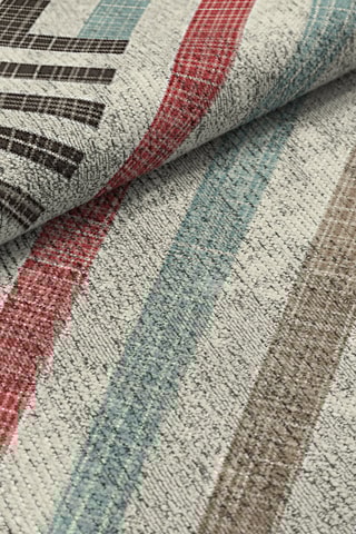 Tapis Blok - Blanc et rouge