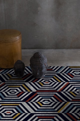 Tapis Concentric - Noir et rouge