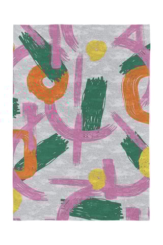 Tapis Cosmic - Blanc et rose