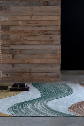 Tapis Delmaire - Gris et vert