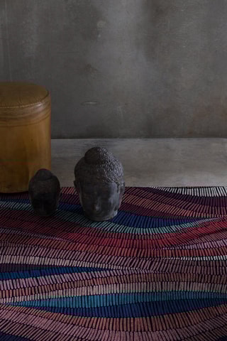 Tapis Fils - Bleu et rose