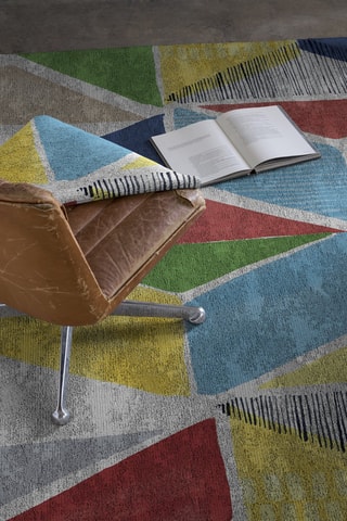 Tapis Alika - Blanc et jaune