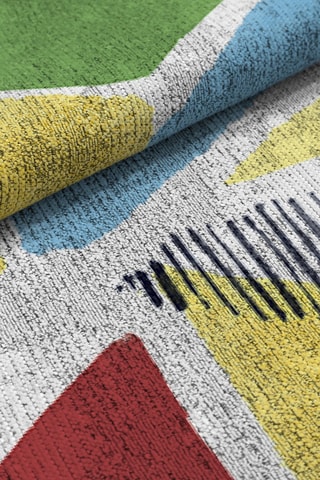 Tapis Alika - Blanc et jaune