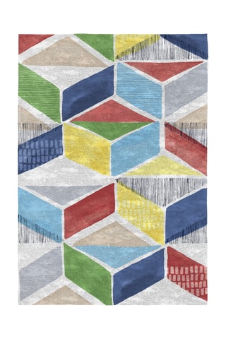 Tapis Alika - Blanc et jaune