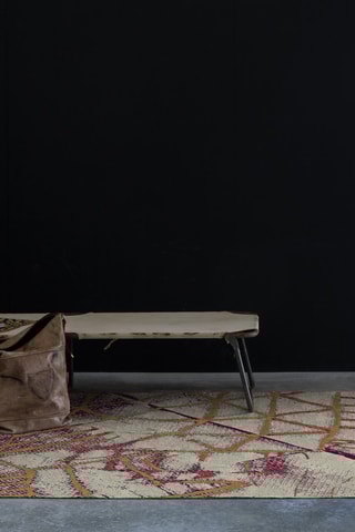 Tapete Flama  - Branco e rosa