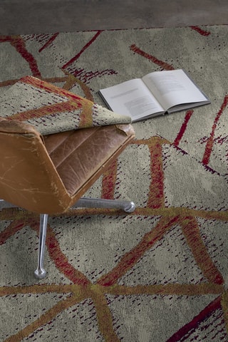 Tapete Flama  - Branco e rosa