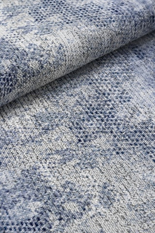 Tapis Kitae - Blanc et bleu