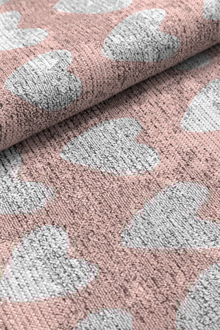 Tapis Pink love-417 - Blanc et rose