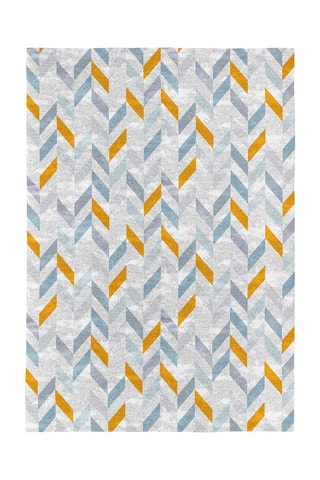 Tapis Ennaes - Gris et jaune