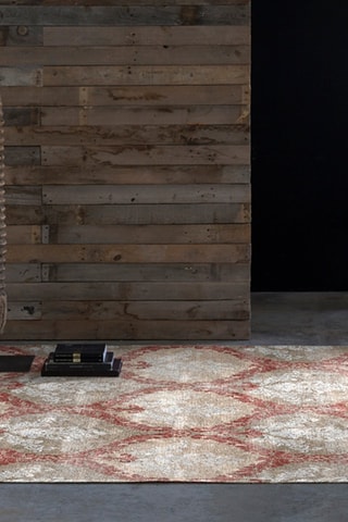 Tapis Kelpie-417 - Gris et rouge