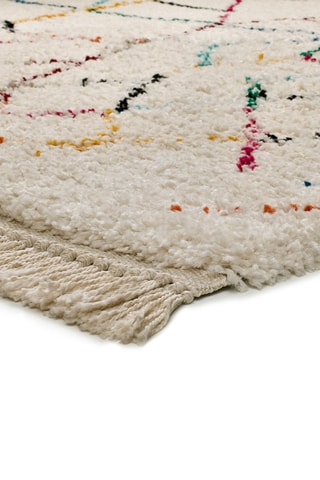 Tapete Yebel Branco e azul-celeste