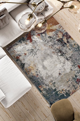 Tapis Graffiti - Gris et beige