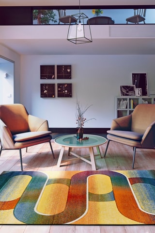 Tapis Sybil - Orange et jaune 