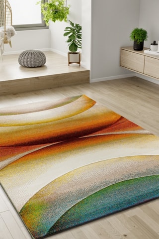 Tapis Libet - Doré et vert foncé 