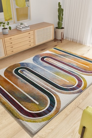 Tapis Sybil - Orange et jaune